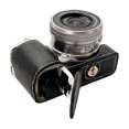 thumbnail image 4 of Buffalo Texture Half Body Leather Camera Bottom Cover For Sony Alpha ZV-E10, 4 of 5