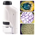 thumbnail image 4 of POINTERTECK Microscope for Kids 60-120x Electric Mini Pocket Microscope with LED Light Microscope  for Kids Students Microbiological Observation Learning White, 4 of 9