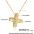 thumbnail image 3 of Z ZACHÉ Gold A-Z Bubble Letter Necklace 18K Gold Plated -- Dainty Cubic Zirconia Pendant, Balloon Initial Necklace for Women - Letter X, 3 of 6