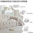 thumbnail image 5 of Eurhowing Stretchable Sofa Cover for 3-Cushion Couches, Reversible Non-Slip L-Shaped Sectional Slipcover, Washable Furniture Protector for Pets & Kids, 71"×134", Coffee, 5 of 9