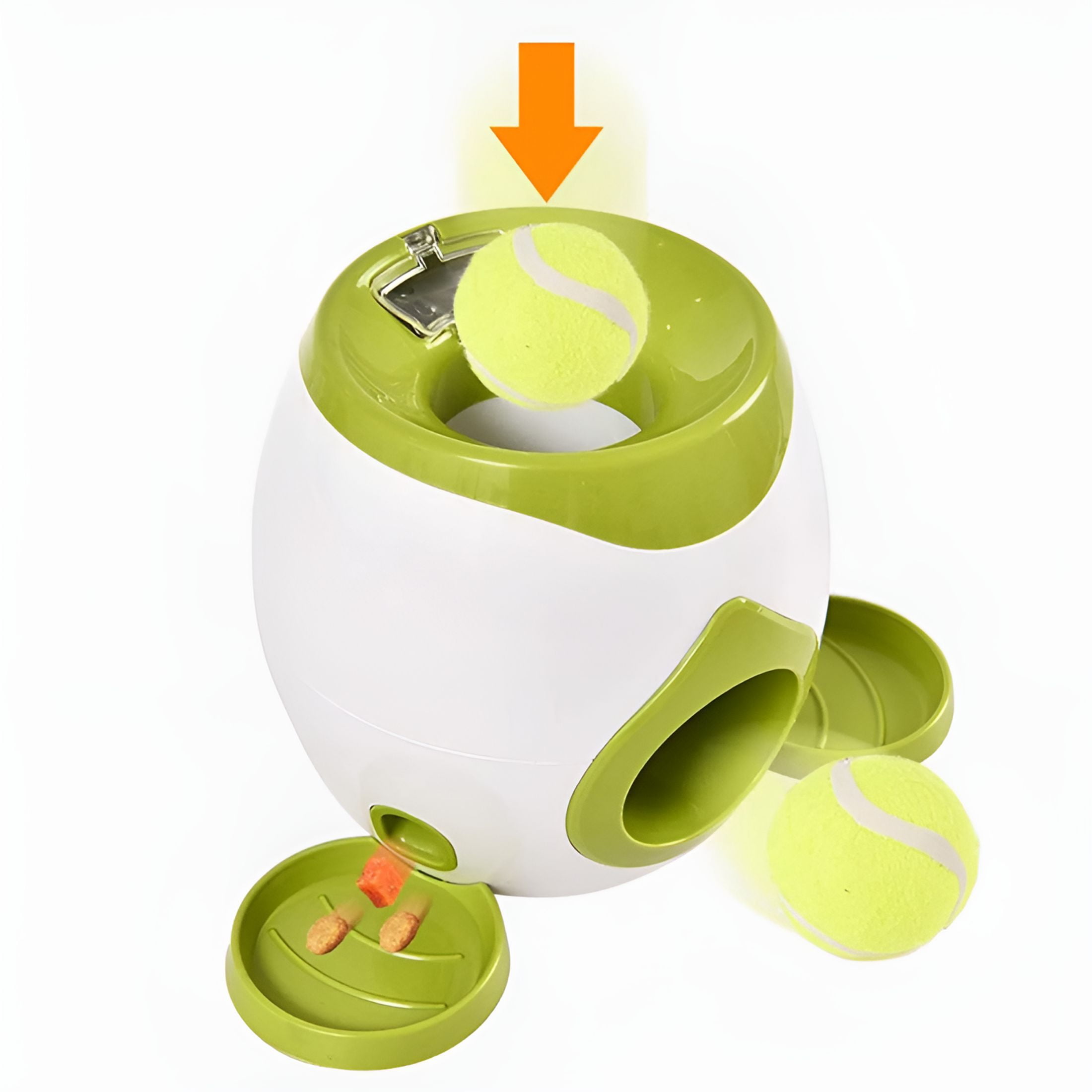 BESTSKY Automatic Dog Ball Launcher Tennis Ball Reward Machine for Small Medium Large Dogs Indoor Outdoor Training Automatic Feeder for Interactive Dog Training Gift Summer(Green)