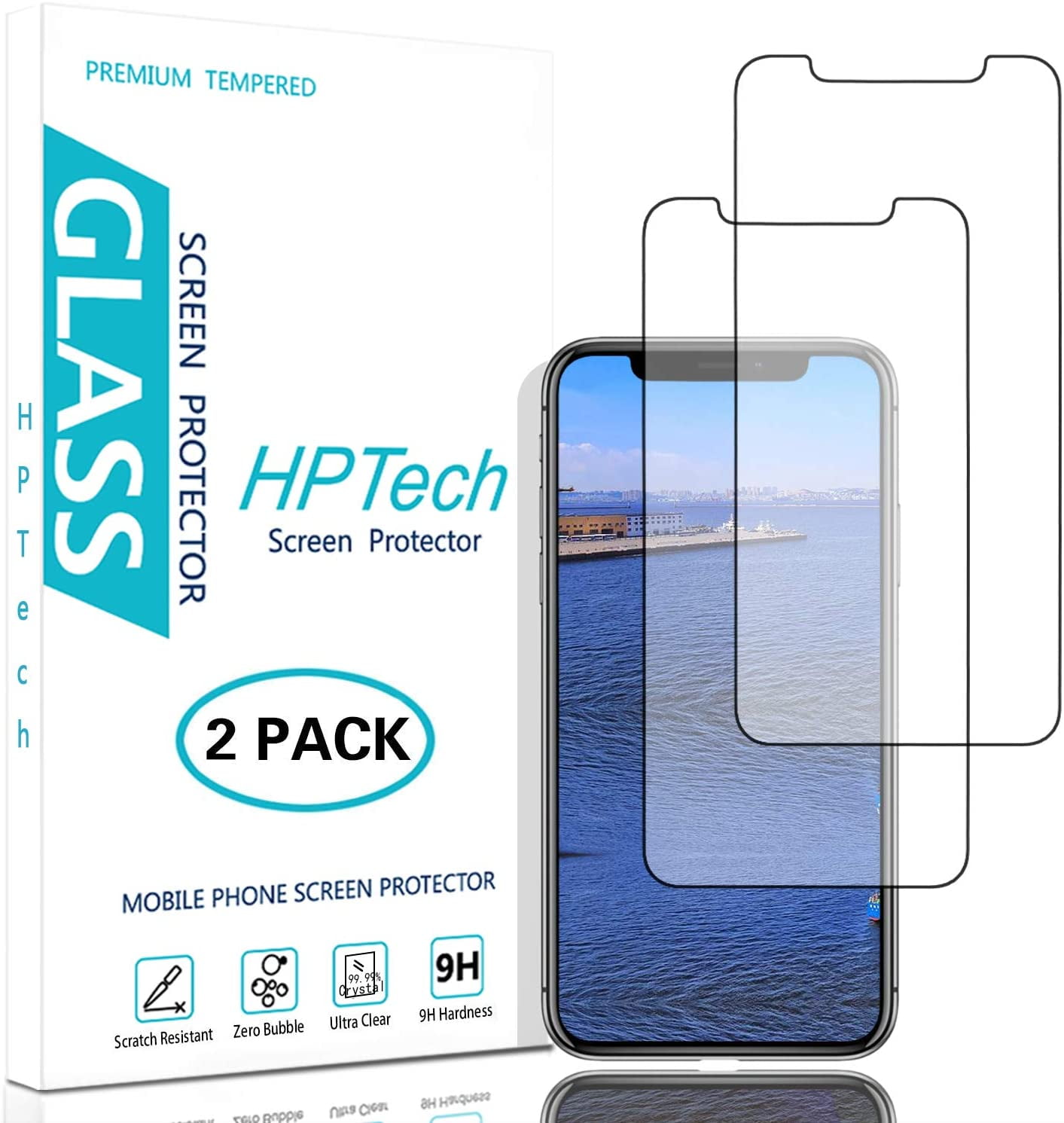 HPTech iPhone XR Screen Protector Tempered Glass Film for Apple iPhone XR/iPhone 11 [6.1inch