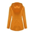 thumbnail image 3 of AOOCHASLIY Women Coat Clothes Women Lightweight Hooded Rain Jacket Solid Wind Jacket Outdoor Windcoat Windproof Tops, 3 of 4