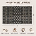 thumbnail image 2 of DEORAB Outdoor Rug 5'x 8' Polypropylene Surface Washable UV-Resistant Carpet Patio Deck Porch，Black & Beige, 2 of 10