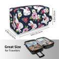 thumbnail image 4 of Goofa Rabbit And Rose Printed Toiletry Bag with Handle,Large Capacity Travel Makeup Cosmetic Bag for Women, Carry on Airport Airline Compliant Bag, 4 of 9