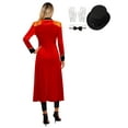 thumbnail image 2 of vastwit Women Medieval Circus Ringmaster Outfit Magician Jacket Lion Tamer Tuxedo Tailcoat Red A XXL, 2 of 7
