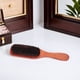 thumbnail image 2 of Cepillo de cerdas con mango de madera para peinar el cabello, práctico cepillo para el cabello, herramienta de belleza (negro y rojo oscuro), 2 of 8