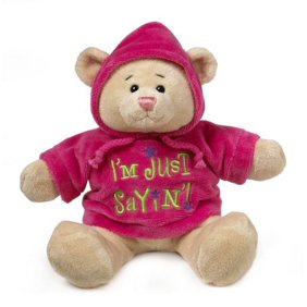 Pink Hoodie Bear by Ganz - I'm Just Sayin