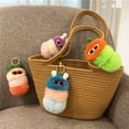 thumbnail image 3 of Lindo llavero de oruga, muñeco de peluche de dibujos animados, colgante para bolso, llavero creativo para coche, pequeño regalo, 3 of 6