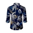 thumbnail image 3 of LTTVQM Mens Hawaiian Shirt Casual Long Sleeve Button Down Shirt Comfortable Collared Beach Tops 2026 Summer Tops Light Blue M, 3 of 4