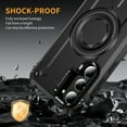 thumbnail image 6 of for Samsung Galaxy S23 Plus Armor Case with Camera Cover Stand, Shockproof Protection, Support Magnetic Wireless Charger Rugged Cover for Galaxy S23 Plus, Support Car Magnetic Holder - Black, 6 of 7
