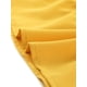 thumbnail image 5 of Women's Plus Size Dress V Neck Lace Insert Half Placket Short Sleeve Tie Waist Ruffle Hem Mini Dress Yellow 1X, 5 of 5
