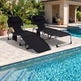 thumbnail image 2 of Gymax 2PCS Tanning Chair w/4-Position Adjustable Backrest Face Arm Holes & Pocket, 2 of 9