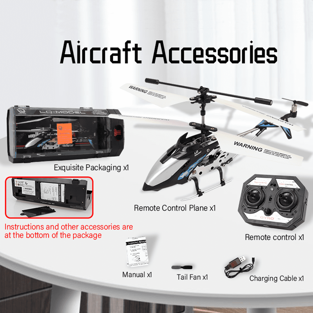 Baprem RC Helicopter for Adults, 2.4GHz Remote Control Helicopter with Light & Altitude Hold, 3.5CH Fun Helicopter Toy Gifts for Beginner, Yellow