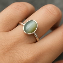Cats Eye Ring, 925 Solid Sterling Silver, Gemstone Ring, Handmade Jewelry, Promise Ring