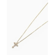 Time And Tru Gold Tone Cross Necklace