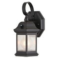 thumbnail image 6 of Wellington Aluminum 6-in. 1 Light Dusk to Dawn Medium Bronze Outdoor Wall Lantern Clear Glass, 6 of 11