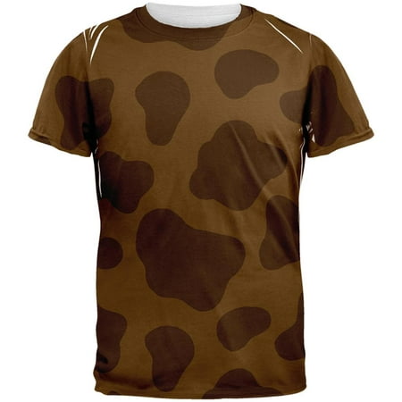 Halloween Brown Chocolate Milk Cow Costume All Over Mens T