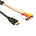 thumbnail image 2 of 1080P HDTV HD-compatible Male to 3 RCA Audio Video AV Cable Signal Audio Connector, 2 of 7