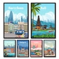 thumbnail image 2 of Pósteres y grabados de viajes de Ámsterdam, Tokio, Londres, Islandia, Bali, Vancouver, arte mural moderno, pinturas de ciudades, paisajes, cuadros en lienzo, 2 of 5