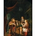 thumbnail image 2 of Domenicus van Tol 20x24 Black Ornate Framed Double Matted Museum Art Print Titled: An Elegant Company in an Interior, 2 of 5