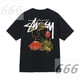 thumbnail image 1 of Camisetas Stussy de manga corta para hombre y mujer, marca de moda de verano Camisetas Stussy de calle holgadas y versátiles de puro algodón para parejas, tendenciaCaqui, 1 of 5
