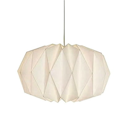

KLZO Modern Minimalist Foldable Paper Craft Lantern Pendant Lamp Shade - Ideal for Living Room Dining Room Bar Cafe Décor