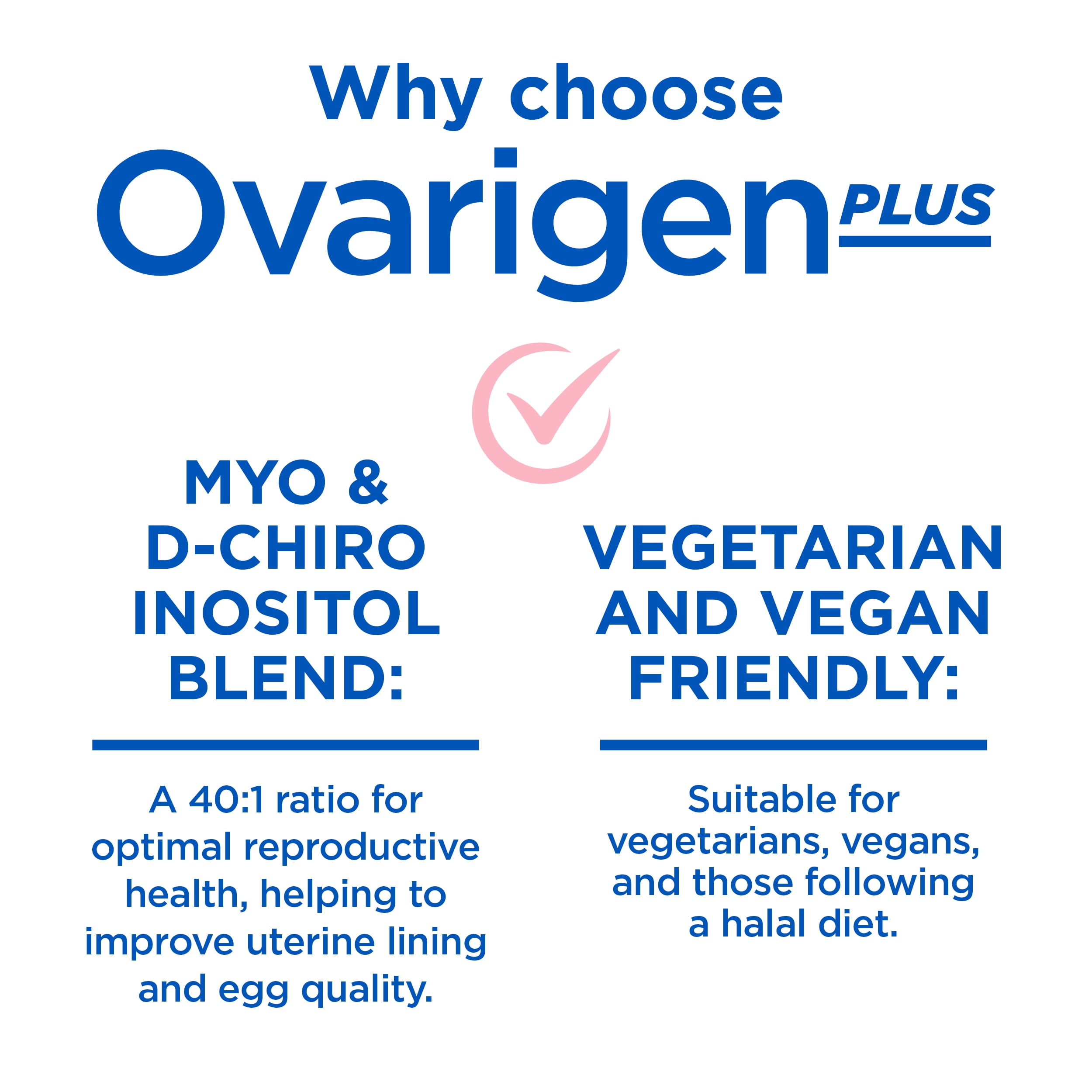 Ovarigen Plus, Myo & D-Chiro Inositol Blend Sachets, 40:1 Ratio with Folic Acid, Ashwagandha & Vitamin D3, May Help Manage PCOS Symptoms*, Support Hormone Balance, Only 1 Sachet Daily, 60 Day Supply
