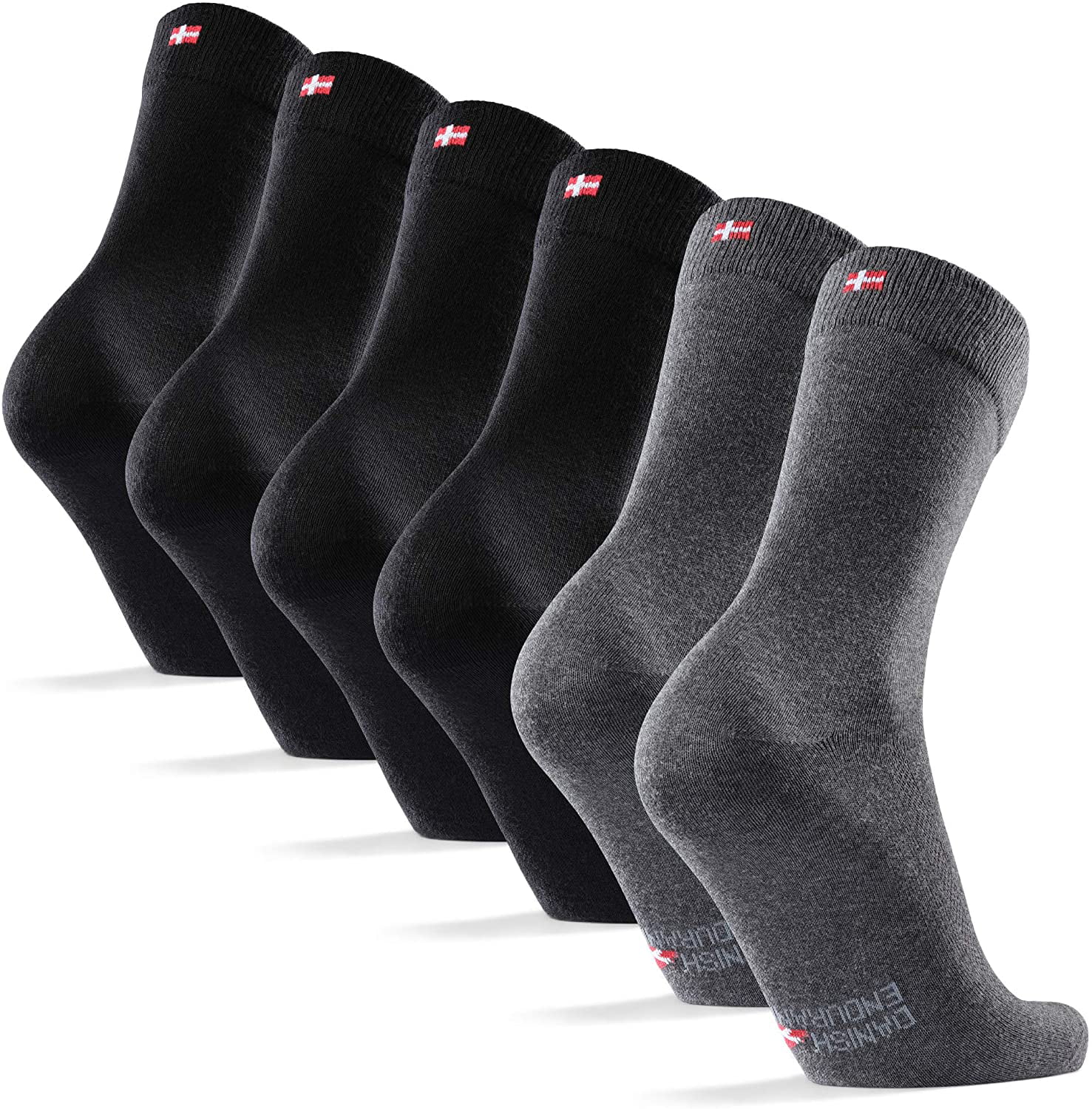 Black Comfortable Calf For Business and Everyday Soft Grey Red Organic Cotton With Breathable Cooling Lanes 3 Pack Basic Classic Organic Cotton Dress Socks Blue for Men & Women
