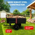 thumbnail image 5 of Dump Trailer Tow Behind Dump Cart, 750 lbs 15 Cu. Ft, Steel Construction Garden Utility Trailer with Removable Sides for ATV, UTV, Lawn Mowers and Tractors, Black, 5 of 10
