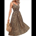 thumbnail image 1 of Vestido Bohemio Midi de Verano para Mujer, Informal, Floral, con Tirantes Finos, con Cordones, Fluido, para Playa Amarillo XL, 1 of 10