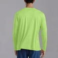 thumbnail image 4 of Stamzod Running Tshirts Shirts for Men Fashion Solid Color Long Sleeve Athletic T-Shirts Casual Loose Gym Shirts Men Basic Tees Green S, 4 of 8