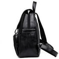 thumbnail image 4 of 2025 New Trendy Korean Style Fashion PU Backpack for Women, Casual Schoolbag, Large Capacity Backpack (Black L), 4 of 5