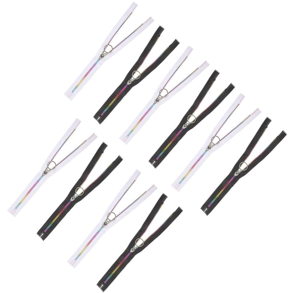 jojofuny Garment Zipper Multi-colored Garments 10Pcs 12.9x1.2In