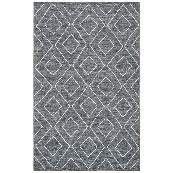 SAFAVIEH Striped Kilim Dev Diamond Area Rug, Dark Grey, 8' x 10'