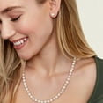 thumbnail image 3 of 9-10mm AAA Quality Round White Freshwater Cultured Pearl Necklace for Women in 17 Princess Length, 3 of 9