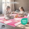 thumbnail image 4 of ODIKA 4'x6' Machine Washable Non-Slip Area Rug, Retro Geometric Honeycomb Hexagon With Modern Artistic Flair High Traffic Rug, Pink, 146568, 4 of 7