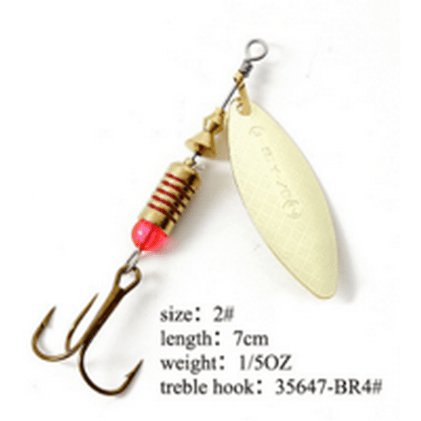 justharion Outdoor River Lure Bait Replacement Fish Barbed Treble Hook  Shining Sequin Wobbler Fishing Tackles Accessories Gold Type 2