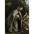 thumbnail image 2 of Greco, El 11x14 White Modern Wood Framed Museum Art Print Titled - Saint Francis Meditating, 2 of 4
