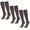 Knit - Coffee * 3, variant on 3 Pairs Winter Knee High Socks for Women Cable Knit Long Boot Socks Soft Warm Slouch Socks Leg Warmers