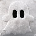thumbnail image 4 of Halloween Pillow Covers 18x18 inch Set of 2, Black Eyes White Ghost Throw Pillow Cases Soft Plush Faux Fur Wool Couch Cushion Case for Chair Sofa Bedroom Living Room Home Decor, 4 of 8