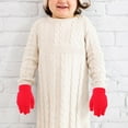 thumbnail image 4 of OULII Soccer Winter Gloves 1 Pair Red Lightweight Hand Protection for Girls Playing Outside, 4 of 6