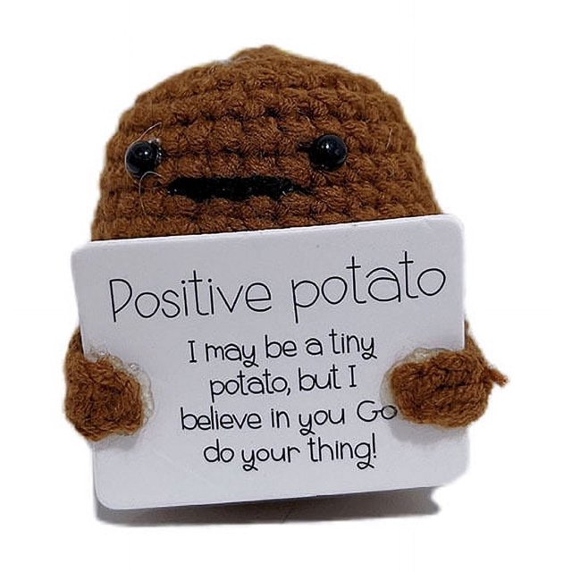 Mini Patata Positiva Divertida, Divertida Muñeca De Patata De Lana Tejida Creativa Linda Divertida Patata Positiva De Punto Regalo De Cumpleaños Decoración De Fiesta Fomento