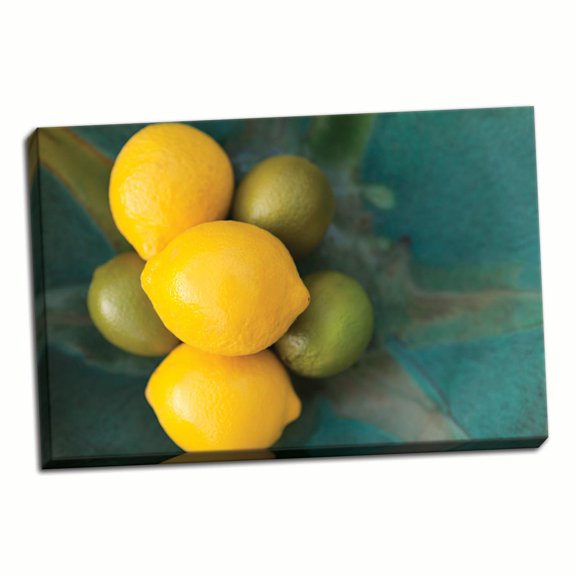 Gango Home Decor Lemons by Karyn Millet (Ready to Hang); One 36x24in Hand-Stretched Canvas