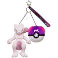 thumbnail image 1 of Pokemon Mewtwo x Master Ball Mascot Ball Freak 6 Inch Plush Lanyard, 1 of 6