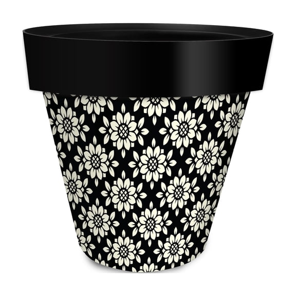 Briarwood Lane Planter 8.5" x 8.5" x 8.5" Geometric Floral Small Planter