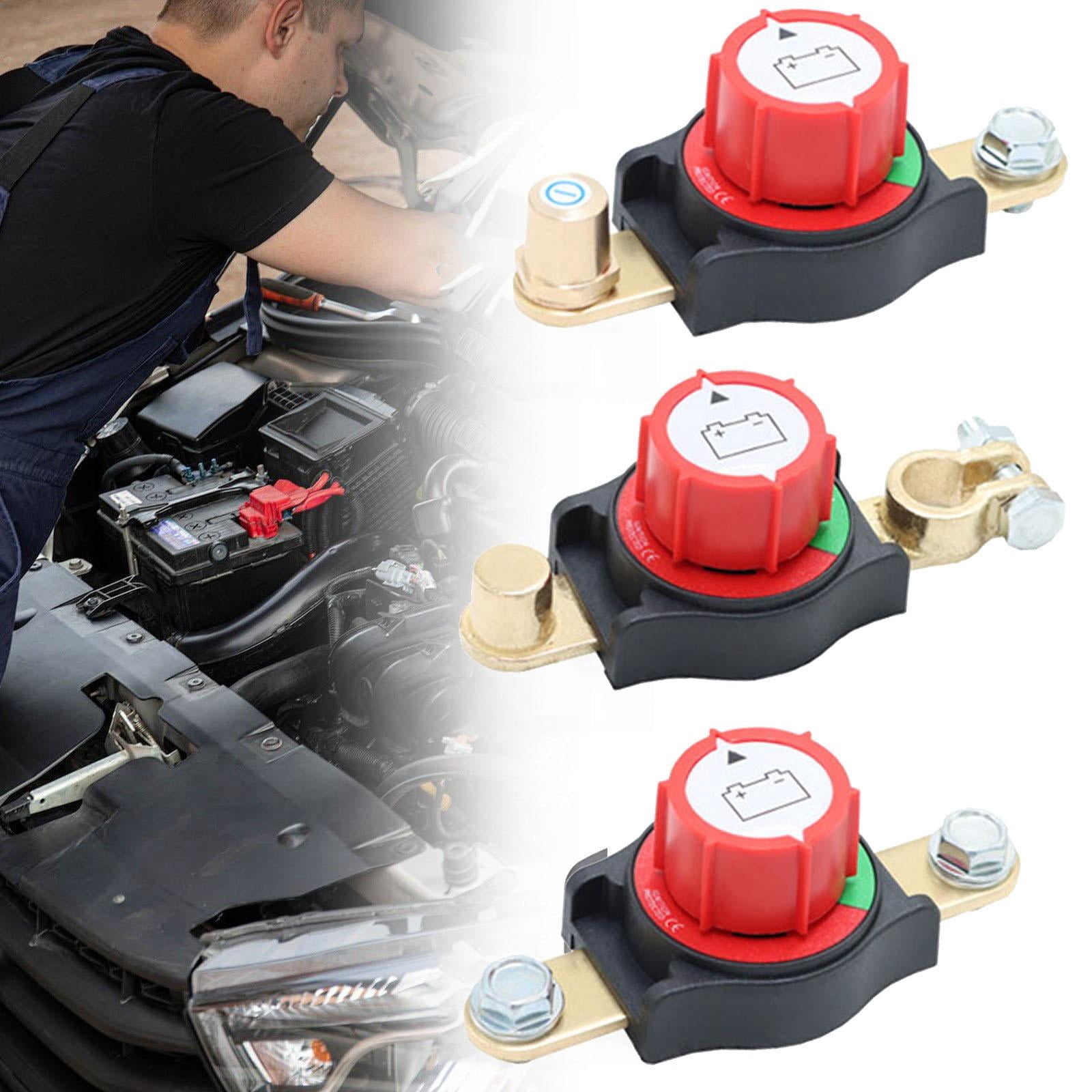 Interior Accessories for Car Accessories Interior | High Capacity Battery Disconnect Switch | Power Cutoff Switch for Vehicle | Universal 1 Pack Red Black