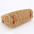 thumbnail image 7 of Straw Woven Shoulder Bag Handmade Rattan Tote Beach Purse Top Handle Crossbody Everyday, 7 of 7