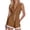 Brown, variant on Women's Color Block Cotton Linen Rompers Collared Sleeveless Button Down Casual Shorts Jumpsuit with Pockets for Summer