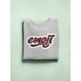 thumbnail image 3 of Emoji Graffiti Plaid - Red Urban Street Art Design Women's Sweatshirt, 3 of 4